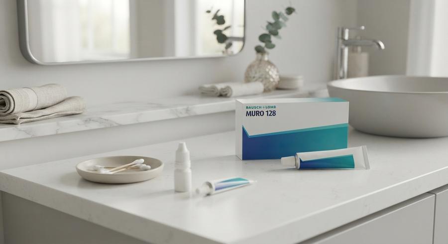 Muro 128 5% Eye Ointment Twin Pack, 2 x 3.5 g in a home setting